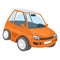 Orange cartoon car
