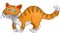 Orange cartoon fun cat