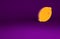 Orange Casino slot machine with lemon symbol icon isolated on purple background. Gambling games. Minimalism concept. 3d