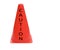 Orange caution cone isolated