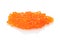 Orange caviar rye from trout fish