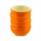 Orange ceramic bowls
