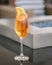 Orange Champagne Fizz - Fancy Refreshing Craft Cocktail at Modern Edgy Rooftop Bar