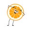 Orange character with panic emotions