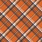 Orange check plaid seamless pattern