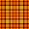 Orange checkered plaid. Bright and warm textile design