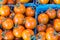 Orange cherry tomatoes at the market