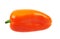 Orange chili bell pepper isolated