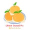 Orange Chinese  Steamed Bun Vector