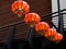 Orange Chinese Traditional Lanterns Chinatown