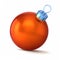 Orange Christmas ball decor, Happy New Year bauble