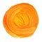 Orange circular brush stroke