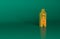 Orange Circus ticket icon isolated on green background. Amusement park. Minimalism concept. 3D render illustration