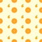 Orange citrus fruit slice seamless pattern vector