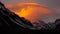 Orange cloud in front of Mt. Aconcagua