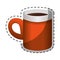 Orange coffee cuppa design image