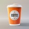 Orange Coffee Ripple Cup. Layered Vector Illustration EPS 10
