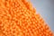 Orange color microfiber cleaning cloth material, closeup