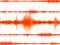 Orange colored earthquake graph