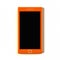 Orange colored mobile phone