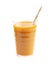 Orange Colored Smoothie Isolated on a White Background