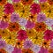 Orange colors daisies seamless pattern. Drawing and painting stylized summer and spring pattern.