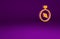 Orange Compass icon isolated on purple background. Windrose navigation symbol. Wind rose sign. Minimalism concept. 3d