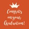 Orange Congrats on your Graduation greeting card