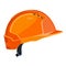 Orange construction helmet. Vector illustration