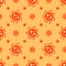 Orange Coronavirus seamless pattern vector background