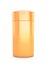 Orange cosmetic packaging, plastic shampoo or shower gel bottle