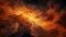 Orange Cosmic Cloud: Hyperrealistic Nebula With Nasa-contributed Elements