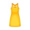 Orange cotton sleeveless nightdress, sleepwear for women cartoon vector illustration