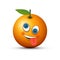 Orange crazy emoji