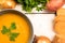 Orange creamy yams soup