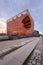 Orange cube building at Lyon city, France