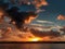 Orange cumulus Sunrise Seascape. Australia