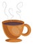 Orange cup of coffe vector illustration