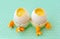 Orange Custard in Egg Shells