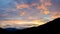 Orange and dark clouds during the sunset, Oregon