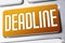 Orange Deadline Keyboard Button As A Reminder Concept