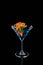 Orange decor Martini Blue Curacao