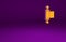 Orange Decree, paper, parchment, scroll icon icon isolated on purple background. Chinese scroll. Minimalism concept. 3d
