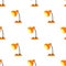 Orange desk lamp pattern seamless vector