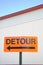 Orange Detour Sign