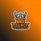 Orange Devil E sports Logo Vector Design Template For Team