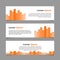 Orange diagram banner for corporate advertising