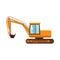 Orange digger icon, cartoon style