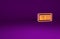 Orange Digital alarm clock icon isolated on purple background. Electronic watch alarm clock. Time icon. Minimalism