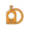 Orange Dishwashing liquid bottle and plate icon isolated on white background. Liquid detergent for washing dishes